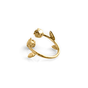 Double Rose 18K Solid Gold