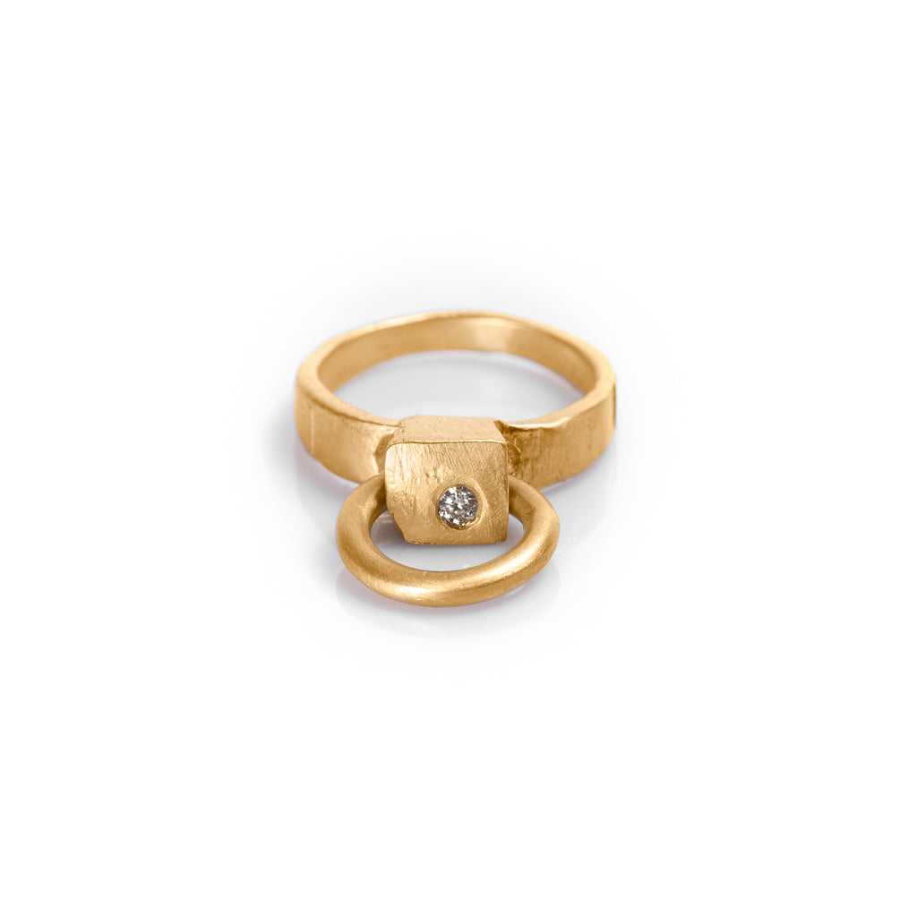 Aldaba Novena 18K Solid Gold [white diamond]