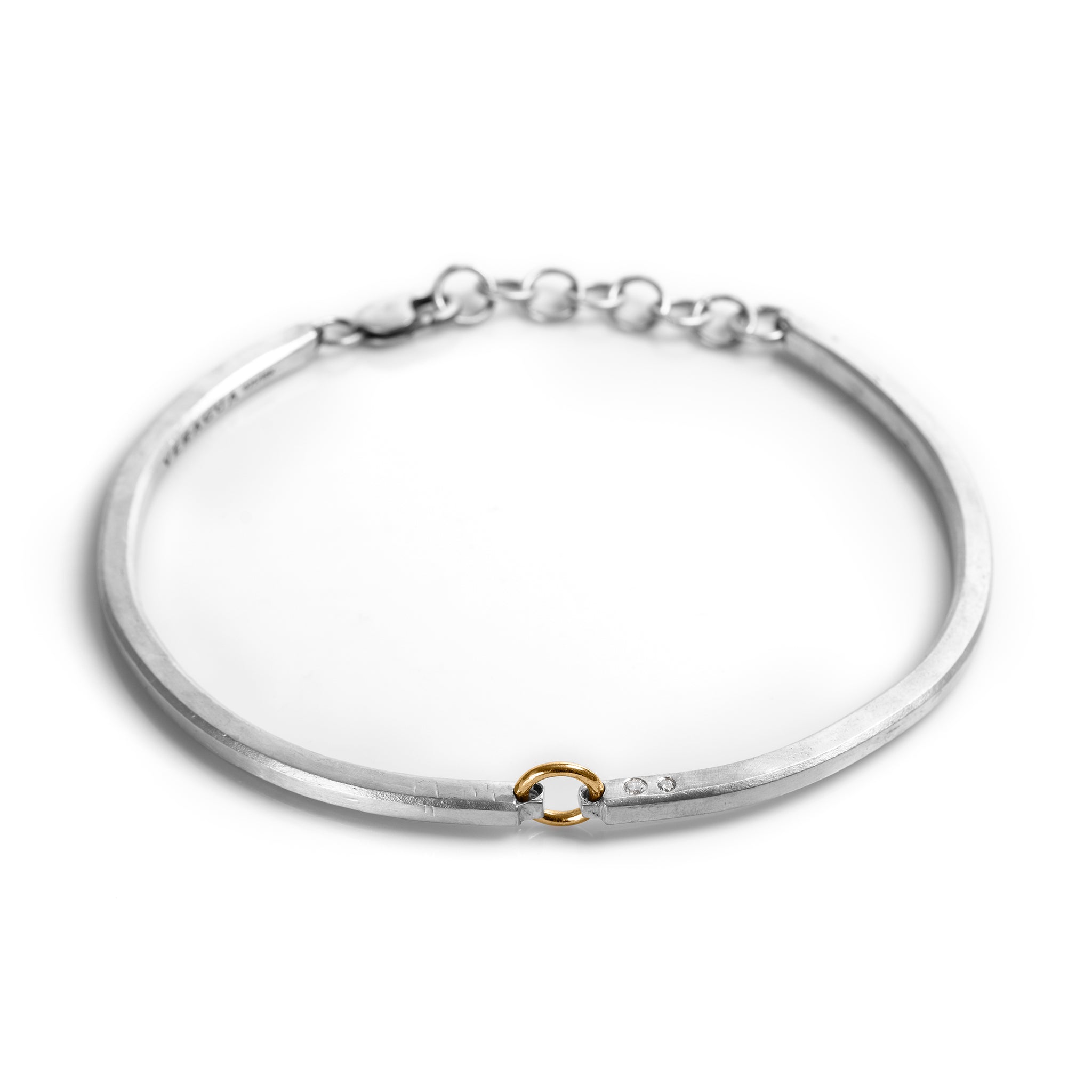 Aldaba Choker [925, 18K, white diamonds]