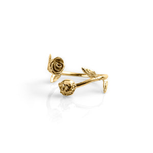 Double Rose 18K Solid Gold